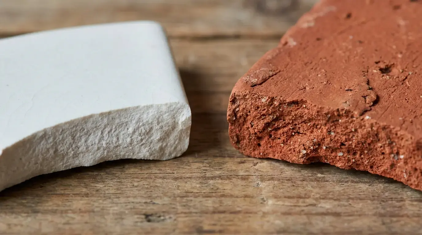 بررسی جامع تفاوتها: سرامیک خاک سفید در برابر خاک قرمز