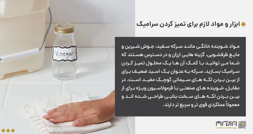 محلول تمیز کردن سرامیک