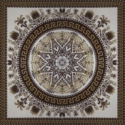 سرامیک سنگ فرش طرح برزان قهوه ای تیره و طلایی ابعاد 80*80-سرامیک سرام آرا-Ceramic Barzan Ceram Ara Tile