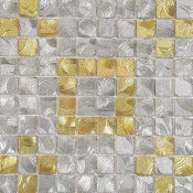 سرامیک طرح لیلیوم نقره ای طلایی ابعاد 30*30-سرامیک آوین تایل-Ceramic Lilium Avin Tile