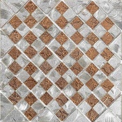 سرامیک طرح لیلیوم مسی نقره ای ابعاد 30*30-سرامیک آوین تایل-Ceramic Lilium Avin Tile