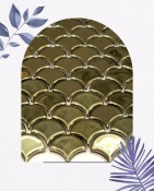 سرامیک استخری طرح پولکی طلایی-امرتات ایرمان سرامیک-Pool Ceramic Flaky Golden Emertat Ceram