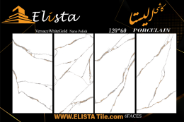 سرامیک طرح ورساچه سفید طلایی ابعاد 120*60-سرامیک الیستا-Ceramic Versace Elista Tile