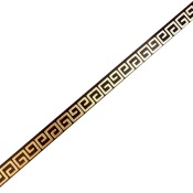 باند و فیتیله کاشی طرح ورساچه مشکی طلایی ابعاد 2*60-کاشی ایستاسرام-Ceramic Versace Istaceram