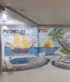 تابلو کاشی و سرامیک استخری اجرا شده طرح کشتی-کاشی البرز-Pool Ceramic Tile Panel