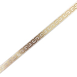 باند و فیتیله کاشی طرح ورساچه سفید طلایی ابعاد 2*60-کاشی ایستاسرام-Ceramic Versace Istaceram