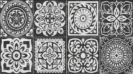 سرامیک طرح اپرا دکور مشکی ابعاد 60*30-سرامیک احسان آریا میبد-Ceramic Opera Ehsan Aria Meybod Tile