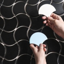 سرامیک استخری طرح پولکی مشکی-امرتات ایرمان سرامیک-Pool Ceramic Flaky Black Emertat Ceram