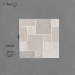 سرامیک طرح موناکو طوسی روشن ابعاد-60*60-کاشی کوثر ابرکوه-Ceramic Monaco Kosar Tile
