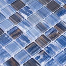 سرامیک استخری شیشه ای طرح C4BL0427-کاشی روکارنو-Pool Glass C4BL0427 Rokarno Tile