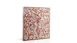 واش بتن ماشینی طرح WM154 سفید قرمز فریم دار-40*40-شایان گستر موزاییک- Machine Concrete Wash WM154 Shayan Gostar Mosaic