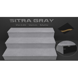 سرامیک پله طرح سیترا طوسی تیره ابعاد-120*35-کاشی رباط-Step Ceramic Sitra Rabat Tile