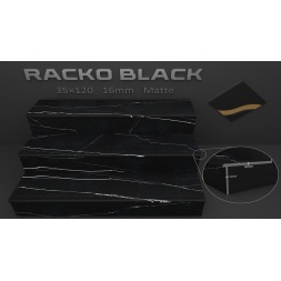 سرامیک پله طرح راکو مشکی ابعاد-120*35-کاشی رباط-Step Ceramic Rako Rabat Tile