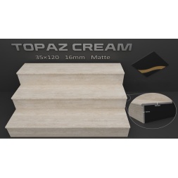 سرامیک پله طرح توپاز کرم ابعاد-120*35-کاشی رباط-Step Ceramic Topaz Rabat Tile