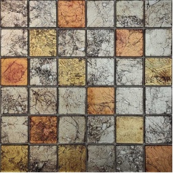 سرامیک شیشه ای طرح 1108 مسی قهوه ای تیره ابعاد 5*5-سرامیک بهینا تایل-Ceramic Glass 1108 Behina Tile