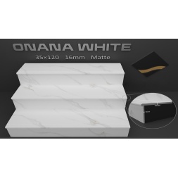 سرامیک پله طرح اونانا سفید ابعاد-120*35-کاشی رباط-Step Ceramic Onana Rabat Tile