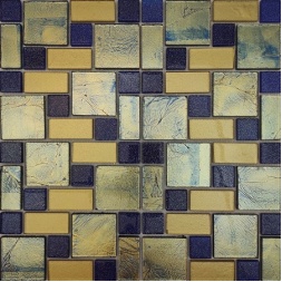 سرامیک شیشه ای طرح 1731 طلایی سرمه ای ابعاد 30*30-سرامیک بهینا تایل-Ceramic Glass 1731 Behina Tile