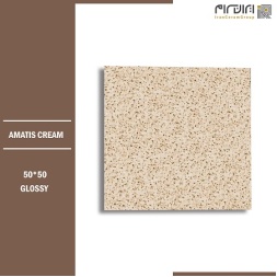 سرامیک طرح آماتیس کرم تیره ابعاد-50*50-کاشی کوثر ابرکوه-Ceramic Amatis Kosar Tile