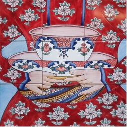 سرامیک طرح کیمیا قرمز ابعاد 60*60-کاشی امیری-Ceramic Kimia Amiri Tile