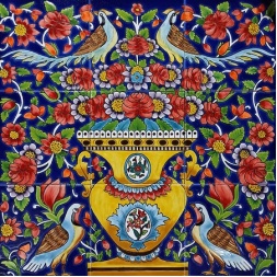 سرامیک طرح گلدان زرد ابعاد 60*60-کاشی امیری-Ceramic Vase Amiri Tile