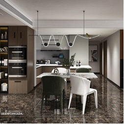 سرامیک طرح سیورکادا مشکی ابعاد-80*80-کاشی ونوس-Ceramic Seevorkada Venus Tile