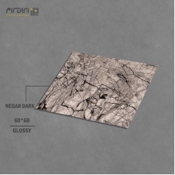 سرامیک طرح نگار طوسی تیره ابعاد-60*60-کاشی کوثر ابرکوه-Ceramic Negar Kosar Tile