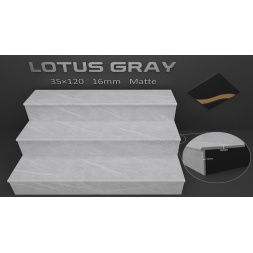 سرامیک پله طرح لوتوس طوسی روشن ابعاد-120*35-کاشی رباط-Step Ceramic Lotus Rabat Tile