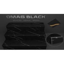 سرامیک پله طرح اوماگ مشکی ابعاد-120*35-کاشی رباط-Step Ceramic Omag Rabat Tile