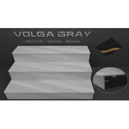 سرامیک پله طرح ولگا طوسی روشن ابعاد-120*35-کاشی رباط-Step Ceramic Volga Rabat Tile