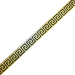 باند و فیتیله کاشی طرح النا مشکی طلایی ابعاد 4*60-کاشی ایستاسرام-Ceramic Elena Istaceram