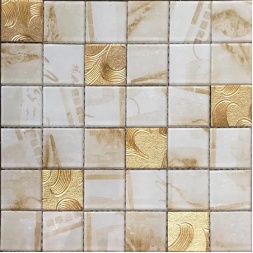 سرامیک طرح آنالیا 2128 صدفی طلایی ابعاد 30*30-سرامیک آوین تایل-Ceramic Analia Avin Tile