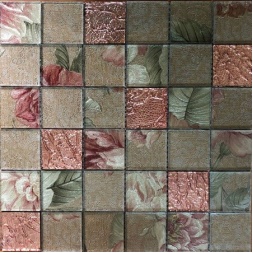 سرامیک طرح ارکید 2503 قهوه ای تیره صورتی ابعاد 30*30-سرامیک آوین تایل-Ceramic Orchid Avin Tile