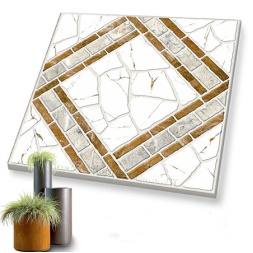 سرامیک مدل استون سفید-60*60-کاشی جواهر میبد-Ceramic Stone Javaher Tile