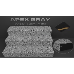 سرامیک پله طرح آپکس طوسی روشن ابعاد-120*35-کاشی رباط-Step Ceramic Apex Rabat Tile