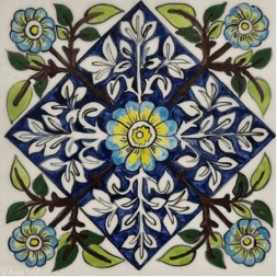 کاشی دست ساز هفت رنگ طرح باغچه کد NA-92-کاشی دست ساز درسا- Handmade Tiles Code NA-92 Dorsa