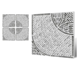سرامیک طرح باتت 11 طوسی روشن ابعاد 60*60-کاشی پرنیان-Ceramic Buttet Parnian Tile