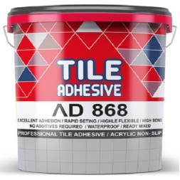 چسب کاشی خمیری پروفاب مدل AD868-بتن پلاست-Proofab Polymeric Tile Adhesive Beton Plast
