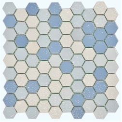 سرامیک استخری طرح هگزا دلتا 1 ابعاد-3.6*3.6-آرتما سرامیک- Pool Ceramic Hexagone Delta1 Artema Ceramic