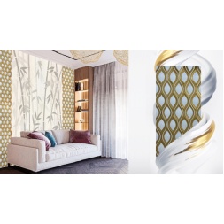 سرامیک طرح دیبا سفید طلایی ابعاد-60*30-سرامیک جهانگیر سرام-Ceramic Diba Jahangir Ceram
