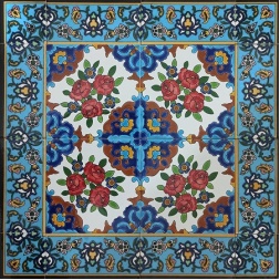 سرامیک طرح گل قرمز سفید ابعاد 60*60-کاشی امیری-Ceramic Flowers Amiri Tile