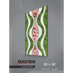 سرامیک طرح المیرا دکور سبز ابعاد 60*30-کاشی باستان میبد-Elmira Design Ceramic