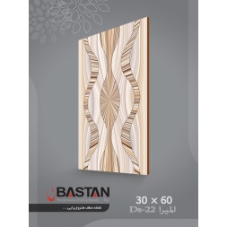 سرامیک طرح المیرا دکور قهوه ای روشن ابعاد 60*30-کاشی باستان میبد-Elmira Design Ceramic