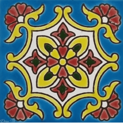 کاشی دست ساز هفت رنگ طرح گل بهار کد NA-25-کاشی دست ساز درسا- Handmade Tiles Code NA-25 Dorsa