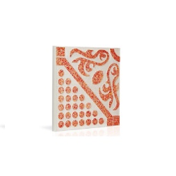 موزاییک حیاطی طرح گل Y411 نارنجی-40*40-شایان گستر موزاییک-Courtyard Y411 Shayan Gostar Mosaic