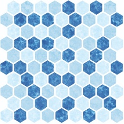 سرامیک استخری طرح هگزا آتلانتیک 2 ابعاد-3.6*3.6-آرتما سرامیک- Pool Ceramic Hexagone Atlantic 2 Artema Ceramic