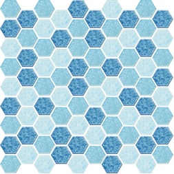 سرامیک استخری طرح هگزا آتلانتیک 1 ابعاد-3.6*3.6-آرتما سرامیک- Pool Ceramic Hexagone Atlantic 1 Artema Ceramic