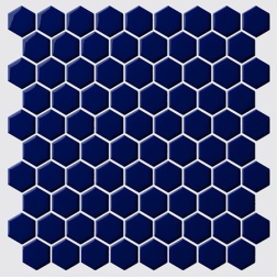 سرامیک استخری طرح هگزا سرمه ای 5 ابعاد-3.6*3.6-آرتما سرامیک- Pool Ceramic Hexagone Navy Blue 5 Artema Ceramic