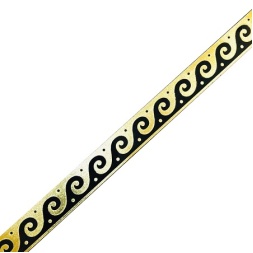 باند و فیتیله کاشی طرح هلیا طلایی مشکی ابعاد 4*60-کاشی ایستاسرام-Ceramic Helia Istaceram