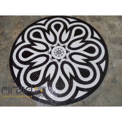تابلو کاشی و سرامیک استخری اجرا شده سفید مشکی-کاشی البرز-Pool Ceramic Tile Panel