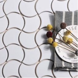 سرامیک استخری طرح پولکی سفید-امرتات ایرمان سرامیک-Pool Ceramic Flaky White Emertat Ceram
